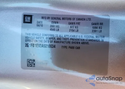 2010 Chevrolet Camaro Lt from USA, damaged, VIN 2G1FB1EV3A9216634